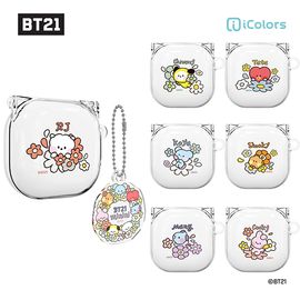 [S2B] BT21 minini Happy flower Galaxy Buds2 Pro Buds Pro Live compatibility Clear case-Samsung Bluetooth Earphones All-in-One BTS Case-Made in Korea